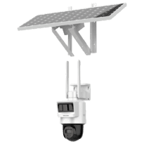 Câmara IP dome PT Solar 4G - Resolução 4 Mpx (2560x1440) - Lente 2.8 mm - Inclui painel fotovoltaico para uso autónomo - Baterias de lítio 90 Wh - MicroSD IP66 | MD 2.0 | PIR + radar