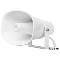 Buzina IP - Protocolo ONVIF - Formatos MP3 e WAV - PoE+ ou DC - Plástico ABS