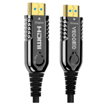 Cabo HDMI de fibra ótica - Conectores HDMI tipo A macho - Suporte 4K@60 Hz - 40m - Cor preto - Conector banhado a ouro