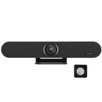 Barra de videoconferência All in One - Resolução 4K - Ângulo de visão 120° - Microfones e altifalantes integrados - Inclui botão de transmissão - Plug & Play