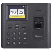 Controlo de presença - Impressões digitais, Cartão MF e PIN - 3.000 utilizadores | 100.000 registos - TCP/IP, WiFi, USB e modos de presença - 2.8" TFT - Safire Control Center
