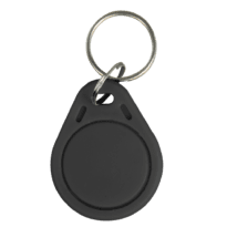 Porta-chaves TAG de proximidade regravável - ID por radiofrequência - Passivo MF | Cor preta - Alta frequência 13.56 MHz - Leve e portátil - Máxima segurança