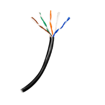 Cabo UTP - Categoria 5E - Bobine de 100 metros - Condutor OFC, pureza 99.9% cobre - Diâmetro 5.5 mm - Revestimento especial para exterior