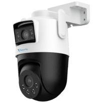 X-Security IP tandem Wi-Fi - Lente dupla (Panorâmica 5Mpx + PT 5Mpx)) - Lente PT 6 mm | Lente panorâmica 2.8 mm - Dual Light 50 m | IVS | SMD - Microfone e altifalante incorporados | MicroSD | IP66 - AutoTracking | Sirene e flash de dissuasão