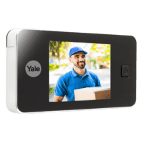 Olho mágico digital - Câmara 0.3 Mpx | Ângulo de visão 105º - Tela TFT LCD 3.2" - Portas com grossura entre 38 e 110 mm - Alimentado por pilhas AAA - Cor prateada