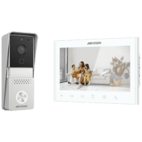 Kit de videoporteiro - Tecnologia 2 fios analógicos - Placa e monitor | Permite 2 monitores mais - Leitor MF | Ligação por 2 fios - Instalação Plug & Play - Montagem à superfície | IP55