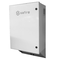 Armário de poliéster carregamento rápido Solar - Magnetotérmico e SPD - Dimensões exteriores 80x60x30cm - Switch 8 Portas POE | Bandeja de fusão de fibra - Grau de proteção IP55 / Calha DIN  - Carregamento rápido 17 amperes/hora