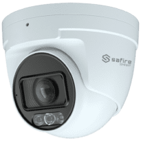 Safire Smart câmara Turret IP gama E1 com AI-ISP - Sensor 1/2.9" grande abertura F1.3 Night Color X - Resolução 4 Megapixel (2688x1520) | MicroSD - Motorizada 2.8-12 mm | Mic. integrado | LED 30m - IA: Classificação de humanos e veículos | Contagem - Impermeabilidade IP67 | PoE (IEEE802.3af)