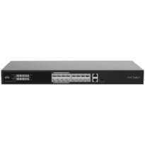Uniview Switch PoE Cloud Administrável - 16 PoE802.3af/at + 1 uplink RJ45 +1 uplink Combo - 16 RJ45 10/100 Mbps + 1 SFP 10/100/1000 - 30W por porta 802.3af/at / Máximo 150W - VLAN/Isolamento de portas/Detecção de loop - Limite de velocidade da porta