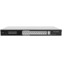 Uniview Switch PoE Cloud Administrável - 24 PoE802.3af/at + 2 uplink RJ45 + 2 SFP - 24 RJ45 FE + 2 GE + 2 SFP - 30W por porta 802.3af/at / Máximo 250W - VLAN/Isolamento de portas/Detecção de loop - Limite de velocidade da porta