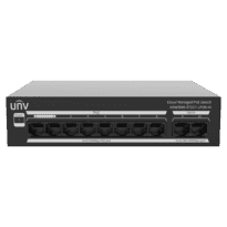Uniview Switch PoE Cloud Administrável - 8 PoE802.3af/at + 2 uplink RJ45  - 8 RJ45 10/100 Mbps + 2 RJ45 10/100/1000 Mbps - 30W por porta 802.3af/at / Máximo 65W - VLAN/Isolamento de portas/Detecção de loop - Limite de velocidade da porta