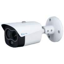 Câmara Térmica Bullet IP Dupla X-Security - 256x192 VOx | Lente 3.5 mm | Sensibilidade  40mK - Sensor óptico 1/2.7 4 Mpx | Lente 4 mm - WizSense, com classificação de pessoas e veículos - Deteção de fumo e calor - Áudio | Alarmes | MicroSD | PoE