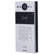 Videoporteiro IP em superficie - Câmara 2 Mpx | Áudio bidirecional - Abertura com cartão EM/MF, NFC e PIN | 2 relés - Códigos temporários | PoE, LTE, SIP standard - Manutenção Cloud - Ligação de monitor e placas via Cloud