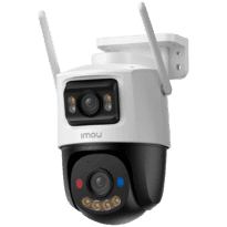 Câmara Wifi Lente Dupla PT Imou 6 MP - Movimento e Rastreio Automático - Lente 3.6 mm / IV 30m / Led Branco - Deteção de pessoas e veículos - Luzes de aviso vermelhas e azuis - Aplicação Imou Life
