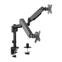 Soporte para doble monitor - Instalación en mesa - Carga máxima 9 Kg/brazo - Inclinación -35º +35º - VESA 75x75mm - VESA 100x100mm