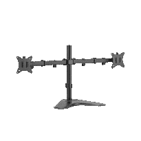 Peana para doble monitor - Instalación en mesa - Carga máxima 9Kg - Inclinación -45º +45º - VESA 75x75 - VESA 100x100mm