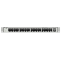 Reyee Switch PoE Cloud Gerenciável L2+ - 48 portas PoE + 4 SFP+ - 48 10/100/1000Mbps + 4 SFP+ 10Gb - 30 W por portas 802.3af/at / Máximo 370W - VLAN/Insolação de portas/STP/RSTP/ACL/QoS - Static LAG/DHCP Snoop/IGMP Snoop/Port Mirror