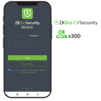 Licença da aplicação CVSecurity da ZKBio - Capacidade 300 utilizadores - Abertura com códigos QR dinâmicos - Adequado para Android e iOS - Necessária licença de acesso ZK-SOF-BIOCV-x
