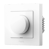 Interruptor com regulação da intensidade da luz Aqara H2 Branco UE - Zigbee 3.0 / Thread (Border Router) - Necessita do AQARA HUB - Com ou sem neutro - Compatível com caixas de parede redondas - Compatível com Apple Homekit, Google, Alexa