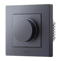Interruptor com regulação de fluxo luminoso Aqara H2 Cinzento UE - Zigbee 3.0 / Thread (Border Router) - Necessita do AQARA HUB - Com ou sem neutro - Compatível com caixas de parede redondas - Compatível com Apple Homekit, Google, Alexa