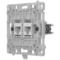 Tomada Ethernet com duas portas - Compatível com cabos CAT.6 e CAT.5e - Transmissão de dados a alta velocidade - Necessário tampa: SOLOCOVER-LAN / SIDECOVER-LAN - CENTERCOVER-LAN - Cor branco