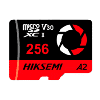 Cartão microSD Hikvision - Capacidade 256 GB - Classe 10 | Velocidade R/W: 180/150 MB/s - Ciclos E/P: até 3.000 - CCTV 4K, Câmaras de tráfego, Mobilidade