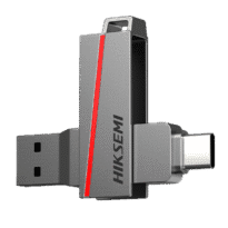 Pendrive USB Hikvision - Capacidade 128 GB - Interface USB tipo A/tipo C 3.2 - Velocidade máxima. leitura/escrita: 130/45 MB/s - Desenho robusto, forte e durável - Pequeno tamanho