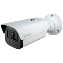 Safire Smart câmara Bullet IP gama I1 com AI-ISP - Sensor 1/1.8" grande abertura F1.0 Night Color X - Resolução 8 Megapixel (3840x2160) | MicroSD 1TB - Lente 2.8 mm | Microfone incorporado | LED 30m - IA:Classificação de pessoas e veículos| Metadados - Impermeabilidade IP67 | PoE (IEEE802.3af)
