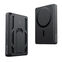 Power Bank com wallet magnética - Capacidade 5000mAh - Entrada USB-C - Saídas USB-C  e sem fios - Certificado com FindMy - Carregamento rápido de dispositivos 2 ao mesmo tempo