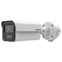 Câmara IP Bullet Hikvision SOLUTIONS - DarkFighter | ColorVu | AcuSense | 5 Streams  - Resolução 4 Mpx (2688x1520) - Lente 4 mm | MicroSD | Áudio - Luz híbrida 80 m | PoE+ | Alarme - IP67 | IK10 | Anti-corrosão | MD2.0 | AcuSense