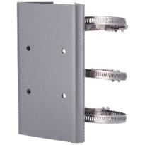 Suporte para mastros/postes - Para câmaras panorâmicas e câmaras speed dome - Intervalo diâmetro 67~127 mm - Apto para uso no exterior - Aço inoxidável - Cor cinza