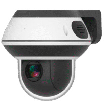 Câmara Domo PTZ IP AI EASY-P - 5MP | Lente 3.35-10.05mm - IV 15 m | Microfone | Altifalante | 4X Zoom ótico - IA por humanos e/ou veículos - IP65 | WDR 120dB | PoE | RJ45