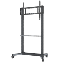 Suporte de chão com rodas e tabuleiro - Peso suportado 100Kg - VESA 800x600mm - Altura ajustável