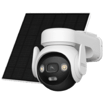 Kit Cámara AOV PT 5 MP - 4G / WiFi / 10000 mAh / Panel 5W - 3.6 mm / Autotracking / IR + Full Color - Audio Bidireccional / Sirena+Flash azul-rojo - IMOU SENSE humanos  - Apta para exterior IP66