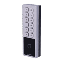 Controlo de acesso IP65 IK08 - Cartão EM e PIN - 3.000 utilizadores | 100.000 registos - TCP/IP, WiFi, RS485 e Wiegand - Controladora integrada - iVMS-4200 | Hik-Connect