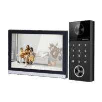 Kit de videoporteiro 4 Mpx - Tecnologia IP & WiFi - Placa e monitor | Permite 16 monitores mais - Leitor MF, Bluetooth e PIN | PoE - Aplicação móvel com P2P | Relés internos no monitor - Montagem à superfície | IP65