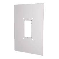 moldura de acabamento para substituição - Cobre as marcas de instalação anteriores - Específico para sistemas de videoporteiro Akuvox - Compatível com as placas AK-R20x e AK-R25x - Medidas: 310 (Al) x 225 (Lg) x 1 (Fd) mm - Fabricado em alumínio