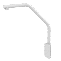 Suporte cisne para domes motorizadas - Apto para uso exterior - Instalação em cornija - Cor branco - Passador de cabos - 950 (Al) x 180 (Lg) x 800 (Fd) mm