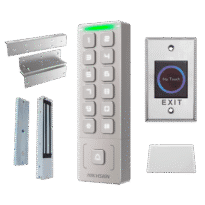 Kit de control de acceso - Tarjeta MF y PIN - Autónomo, ventosa, perfil, pulsador y tarjeta - Controladora integrada - Montaje sobre superficie