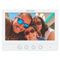 Monitor para videoporteiro - Visor TFT de 7" - Áudio bidireccional - 4 fios analógicos - Botoneira física - Montagem em superficie | Branco