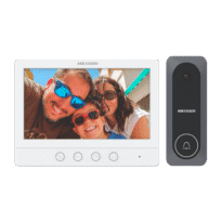 Kit de videoporteiro - Tecnologia 4 fios analógicos - Placa e monitor | Permite 2 monitores mais - Conexão por 4 fios - Instalação Plug & Play - Montagem na superfície