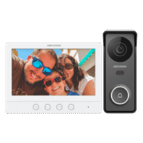 Kit de videoporteiro - Tecnologia 4 fios analógicos - Placa e monitor | Permite 2 monitores mais - Conexão por 4 fios - Instalação Plug & Play - Montagem na superfície