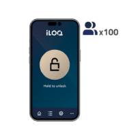 Licencia APP control de acceso - 100 APPs | Pago anual - Apertura con NFC | iOS y Android - Compatible con serie S50 - Acumulable a ILOQ-LICENSE-S50-xAPP - Necesaria licencia base ILOQ-LICENSE-xDOOR