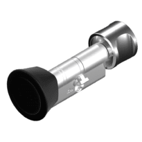 Cilindro inteligente S50 com leitor longo - Abertura com TAG NFC ou APP móvel - Sem necessidade de bateria (alimentado por NFC) - Dimensões 30 (interior) x 30 (exterior) mm - Comprimento ajustável com ILOQ-S50-EXTENSION-x - Exterior IP65 | Maçaneta interior