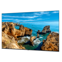 Monitor digital signage 55" 4K - Sinalética digital local USB - Sinalética digital cloud M-Sign (opcional) - Funcionamento 8/7 - Suporte de parede incluído - Android 14