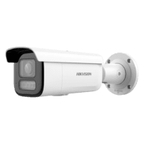 Hikvision câmara Bullet IP gama PRO - Resolução 6 Megapixel (3200x1800) - Lente varifocal motorizada 2.8~12 mm - Áudio | Microfone incorporado | Alarmes | MicroSD - Luz híbrida 60 m | Luz dissuasora | MD 2.0 - AcuSense | Face Detection | PoE+