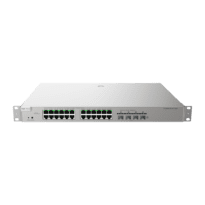 Reyee Switch PoE Cloud Layer 3 - 24 Portas PoE RJ45 Gigabit + 4 SFP+ 10Gb - 30W por porta 802.3af/at / Máximo 370W - Static LAG/DHCP Snoop/IGMP Snoop/Port Mirror - VLAN/Porta Isolation/STP/RSTP/ACL/QoS/802.1X - Servidor DHCP/Rotas estáticas/RIP/OSPF/SNMP