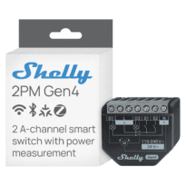 Shelly 2PM Gen4 - Wi-Fi 2.4 GHz / Bluetooth / Zigbee -  Interruptor inteligente  - Suporta 110-240 V / 24V - Controlador de persianas - Compatível com Alexa e Google