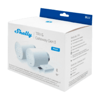 Shelly BLU TRV x2 + Shelly Blu Gateway Gen3 - WiFi 2.4 GHz IEEE802.11 b/g/n / Bluetooth - Cabeça termostática inteligente - Inclui HUB / Gateway - Controlo preciso da temperatura - Compatível com Alexa e Google