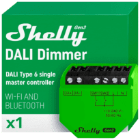 Shelly DALI Dimmer Gen3 - WiFi 2.4 GHz IEEE802.11 b/g/n - Bluetooth - Regulador de intensidade de iluminação DALI - Suporta 110-240 V - Efeitos predefinidos - Compatível com Alexa e Google